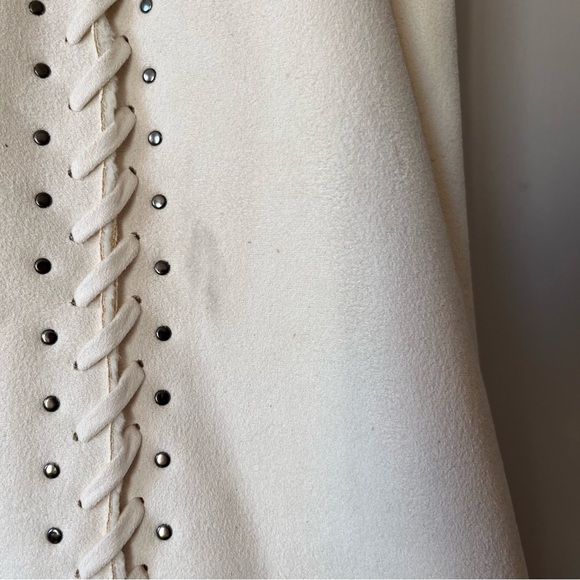 Vintage Dennis Basso long faux shearling coat in ivory cream • Size 3X - Picture 11 of 14